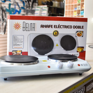 Anafe eléctrico doble Belita 2500W con perillas regulables